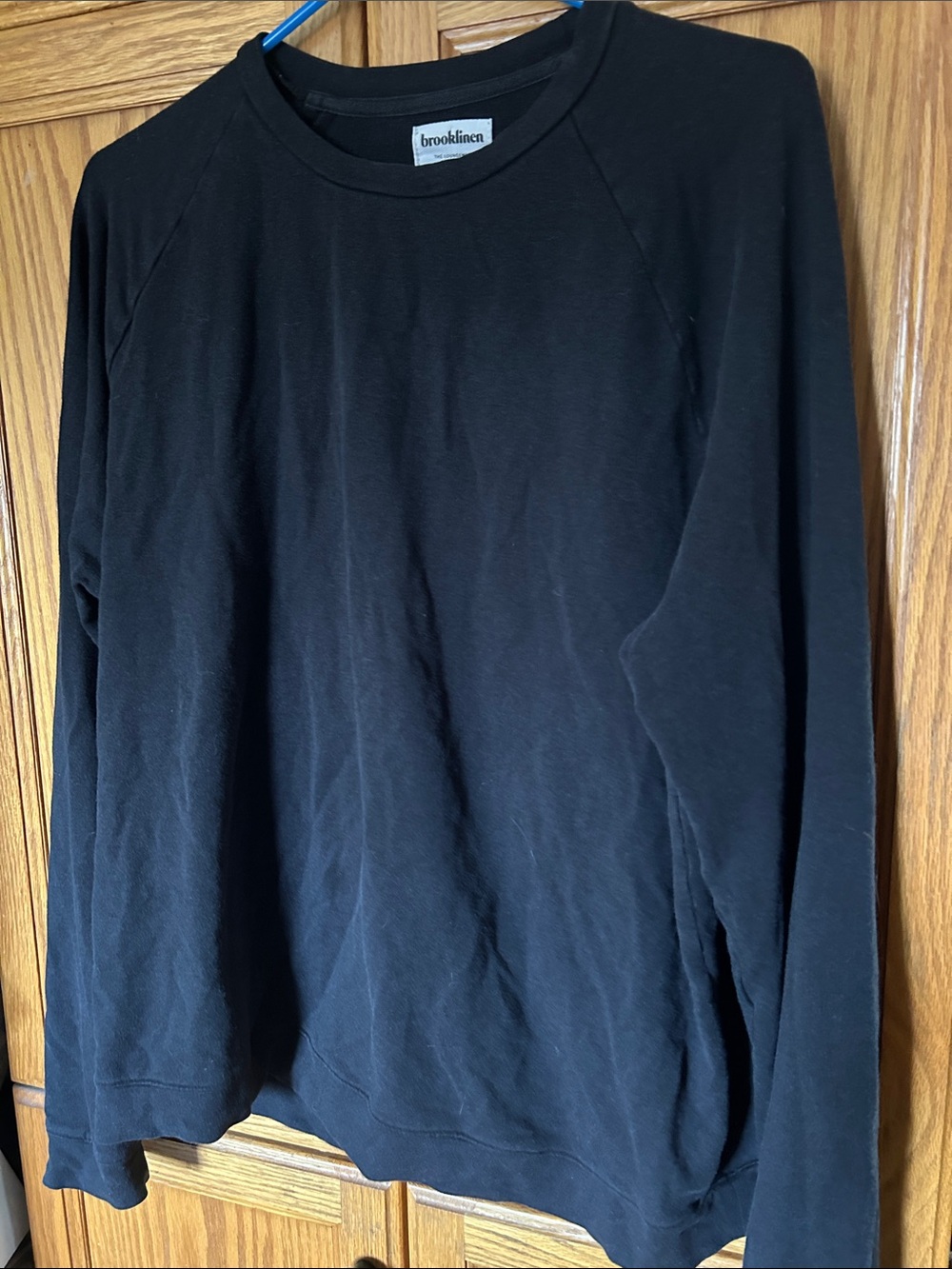 Brooklinen Men's Black Crew Sweatshirt